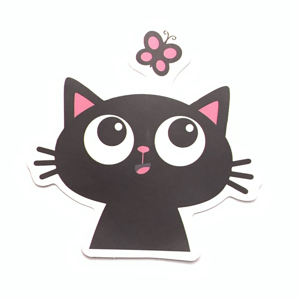 Black Cat Vinyl Sticker
